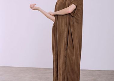 Σεμιζιέ φόρεμα ριγέ oversized SQ7948.8293+2 - Celestino - 