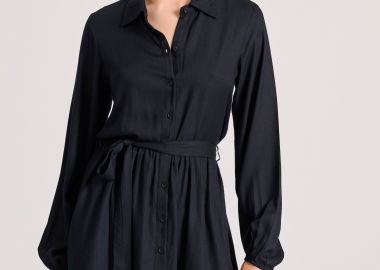 Σεμιζιέ μίνι φόρεμα με μπροστινό κόμπο - FUNKY BUDDHA - 