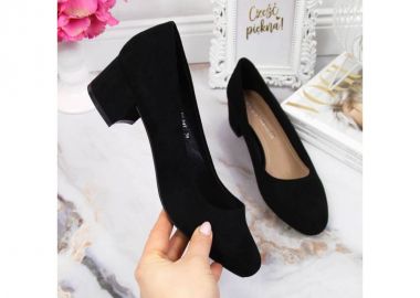 Sergio Leone W SK354C suede block pumps black - Sergio Leone - 