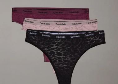 Σετ 3 τεμάχια Σλιπ Brazilian Με Δαντέλα - CALVIN KLEIN - 