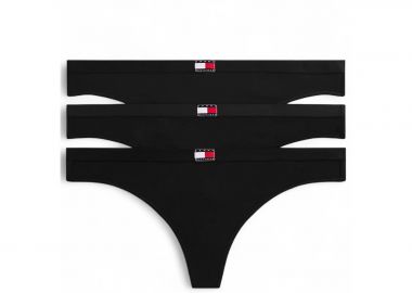 Σετ 3 τεμάχια Thongs Βαμβακερά Με Λογότυπο - TOMMY HILFIGER - 