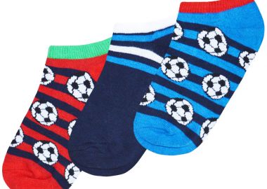 Σετ 3 τμχ κάλτσες -τύπωμα μπάλες ποδοσφαίρου - ΜΑΡΕΝ 40-0101 - energiers - 