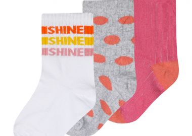 Σετ 3 ζεύγη κάλτσες για κορίτσι - ΦΡΑΟΥΛΑ 40-0210 - energiers - 