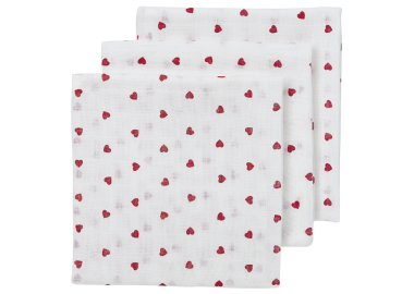 Σετ 3τμχ Απορροφητική Λαβέτα-Μουσελίνα Βαμβακερή Sweet Heart 30x30εκ. Meyco MEY-169.225.69.02.M3 - Meyco - 