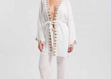 Σετ BLE Kimono & Παντελόνα με Κέντημα -  - 