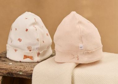 Σετ Βρεφικά Σκουφάκια για Κορίτσια Pink Owls 2 τμχ ΡΟΖ - SERGENT MAJOR - 