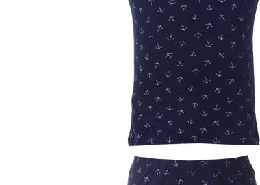 Σετ φανελάκι με φαρδιά τιράντα και μπόξερ -σχέδιο άγκυρα - ΜΑΡΕΝ 39-2902 - energiers - 