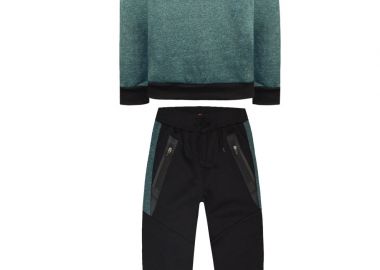 Σετ φούτερ φόρμα με τύπωμα για αγόρι - ΜΑΥΡΟ 13-122074-0-9 - energiers - 