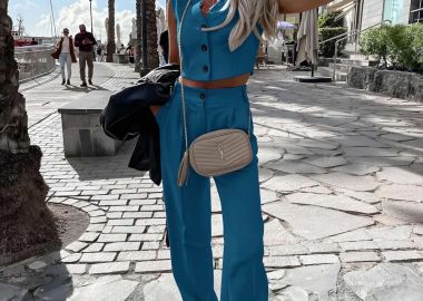 Σετ Γιλέκο Παντελόνι Elsa Πετρόλ - Amelie's - 