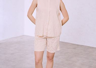 Σετ κεντητό με πουκάμισο και βερμούδα SQ9844.0016+2 - Celestino - 