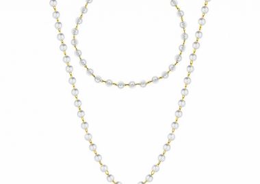 Σετ Κολιέ Και Βραχιόλι Από Ανοξείδωτο Ατσάλι Επιχρυσωμένο 24Κ Με Μαργαριτάρια MI15259 - AMOR AMOR - 