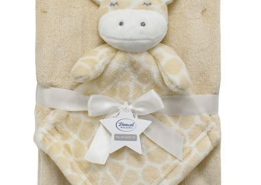 Σετ Κουβέρτα Fleece Αγκαλιάς-Λίκνου 75x100εκ. Με Νάνι-Πανάκι Παρηγοριάς 33x33εκ. Giraffe 05 Beige Dimcol - DimCol - 