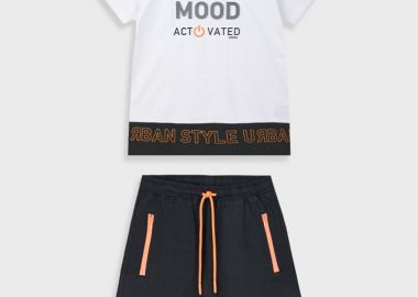 Σετ με ανάγλυφο τύπωμα για αγόρι - ΜΑΥΡΟ 13-225040-0 - energiers - 