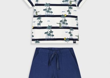 Σετ με εμπριμέ μπλούζα για αγόρι - ΜΑΡΕΝ 12-225170-0 - energiers - 