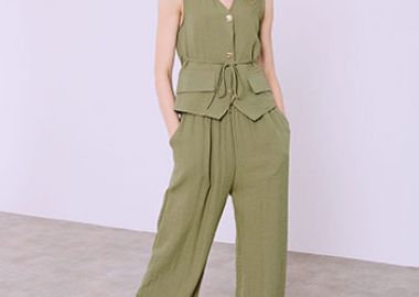 Σετ με γιλέκο και παντελόνα απο βισκόζη SQ7578.0515+3 - Celestino - 