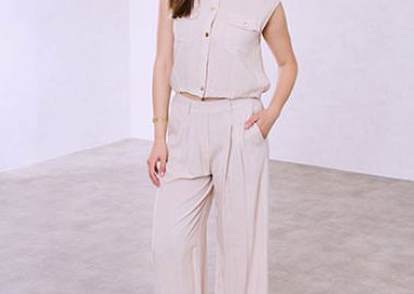 Σετ με πουκάμισο και παντελόνα από βισκόζη SQ9844.0672+2 - Celestino - 