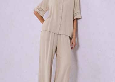 Σετ με πουκάμισο και παντελόνα απο βισκόζη SQ9844.0678+3 - Celestino - 