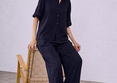 Σετ με πουκάμισο και παντελόνα απο βισκόζη SQ9844.0678+4 - Celestino - 