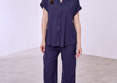 Σετ με πουκάμισο και παντελόνα με βισκόζη SQ9844.0182+3 - Celestino - 