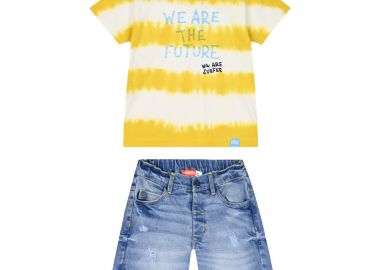 Σετ με ριγέ μπλούζα για αγόρι - ΜΠΛΕ ΤΖΗΝ 12-225101-0 - energiers - 