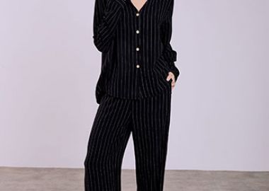 Σετ με ριγέ πουκάμισο και παντελόνα SQ7633.0190+1 - Celestino - 