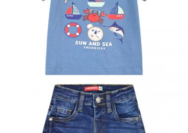 Σετ με τύπωμα - ΜΠΛΕ ΤΖΗΝ 12-226101-0 - energiers - 