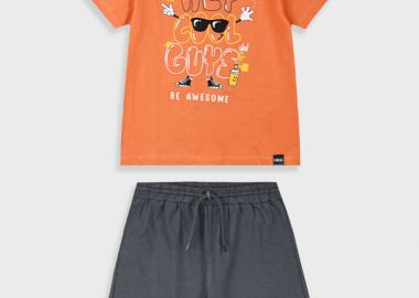 Σετ με τύπωμα για αγόρι - ΑΝΘΡΑΚΙ 12-225181-0 - energiers - 