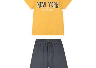 Σετ με τύπωμα για αγόρι - ΑΝΘΡΑΚΙ 13-225013-0 - energiers - 