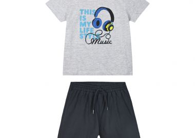 Σετ με τύπωμα για αγόρι - ΜΑΥΡΟ 12-225113-0 - energiers - 