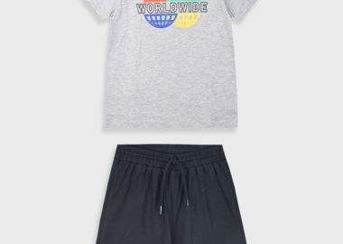 Σετ με τύπωμα για αγόρι - ΜΑΥΡΟ 13-225010-0 - energiers - 