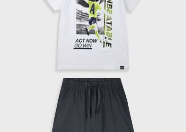 Σετ με τύπωμα για αγόρι - ΜΑΥΡΟ 13-225076-0 - energiers - 