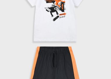 Σετ με τύπωμα για αγόρι - ΜΑΥΡΟ 13-225079-0 - energiers - 