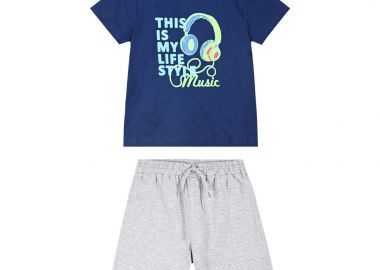 Σετ με τύπωμα για αγόρι - ΜΕΛΑΝΖΕ 12-225113-0 - energiers - 