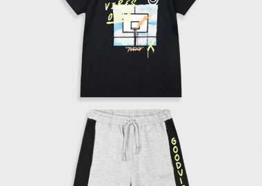 Σετ με τύπωμα για αγόρι - ΜΕΛΑΝΖΕ 13-225081-0-9 - energiers - 