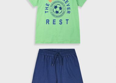 Σετ με τύπωμα για αγόρι - Μπλε 13-225014-0 - energiers - 