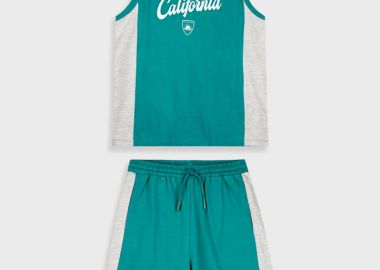 Σετ με τύπωμα για αγόρι - Πράσινο 13-225090-0 - energiers - 