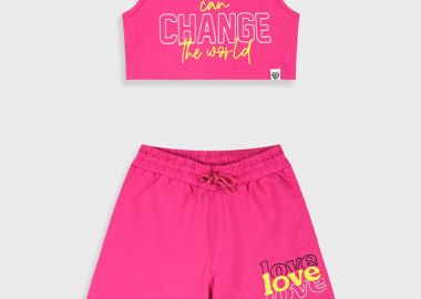 Σετ με τύπωμα για κορίτσι - ΦΟΥΞ 16-225285-0 - energiers - 