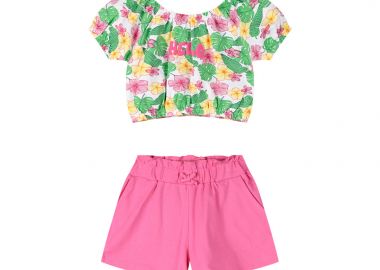 Σετ με τύπωμα για κορίτσι - ΦΡΑΟΥΛΑ 15-225387-0 - energiers - 