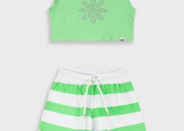 Σετ με τύπωμα για κορίτσι - ΛΑΙΜ 15-225381-0 - energiers - 