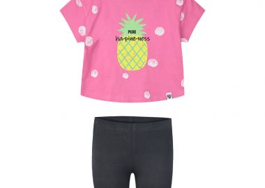 Σετ με τύπωμα για κορίτσι - ΜΑΥΡΟ 15-225377-0 - energiers - 