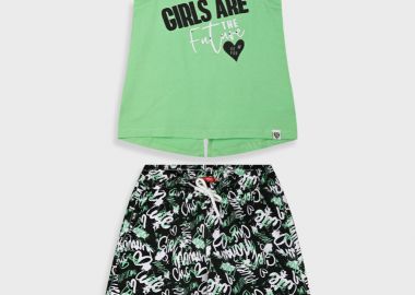 Σετ με τύπωμα για κορίτσι - ΜΑΥΡΟ 16-225297-0 - energiers - 