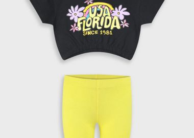 Σετ με τύπωμα για κορίτσι - ΝΕΟΝ ΠΡΑΣΙΝΟ 15-225376-0 - energiers - 