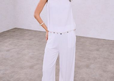 Σετ μπλούζα και παντελόνα με λινό SQ7948.0028+1 - Celestino - 