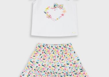 Σετ μπλούζα με φούστα - ΦΛΟΡΑΛ 15-226303-0 - energiers - 