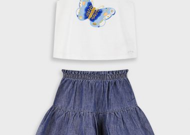 Σετ μπλούζα με φούστα - ΜΠΛΕ ΤΖΗΝ 15-226321-0 - energiers - 