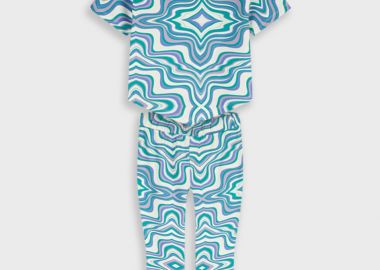 Σετ μπλούζα με κολάν - ALLOVER EMERALD 16-226244-0 - energiers - 