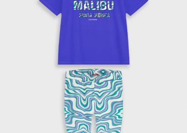 Σετ μπλούζα με κολάν - ALLOVER EMERALD 16-226266-0 - energiers - 