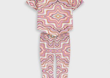 Σετ μπλούζα με κολάν - ALLOVER FUCSHIA 16-226244-0 - energiers - 