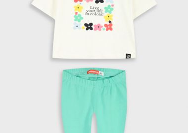 Σετ μπλούζα με κολάν - Aqua Green 15-226375-0 - energiers - 