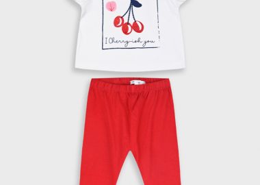 Σετ μπλούζα με κολάν - ΚΟΚΚΙΝΟ 14-226403-0 - energiers - 
